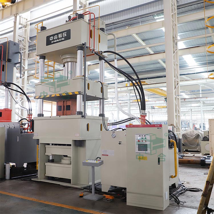 500噸三梁四柱液壓機帶液壓墊.jpg 500噸三梁四柱液壓機帶液壓墊.jpg